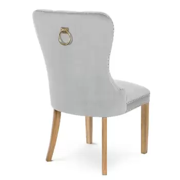 Scaun tapitat Madame II Gold stejar-gri deschis - H 101 cm imagine