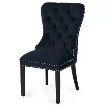 Scaun tapitat Madame negru-grafit - H 101 cm imagine