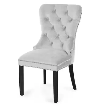 Scaun tapitat Madame negru-gri deschis - H 101 cm imagine