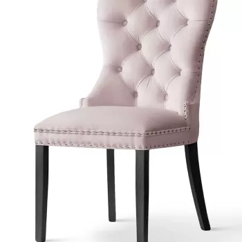 Scaun tapitat Madame negru-roz - H 101 cm imagine