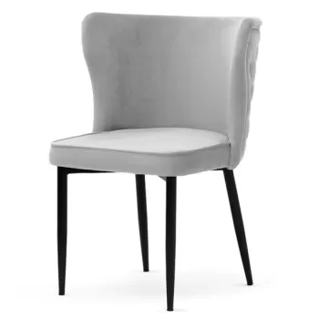 Scaun tapitat Modena gri picioare negre - H86 cm imagine