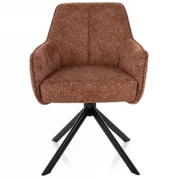 Scaun tapitat Notti Leo camel 35 / negru mat imagine