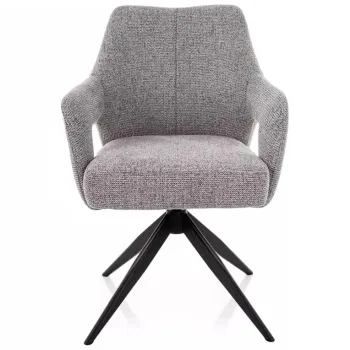 Scaun tapitat Olsen Noelle gri 09 / negru mat imagine