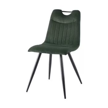 Scaun tapitat Orfe Sztruks - Verde/Negru imagine