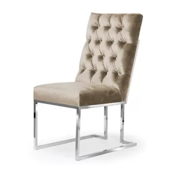 Scaun tapitat Paul bej/silver - H97 cm imagine