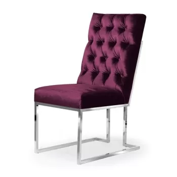 Scaun tapitat Paul burgundy/silver - H97 cm imagine