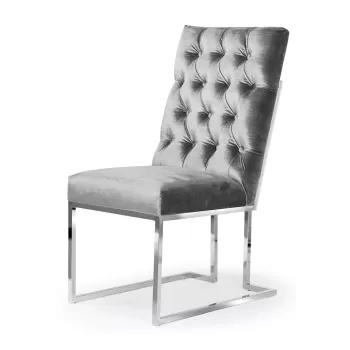 Scaun tapitat Paul gri/silver - H97 cm imagine