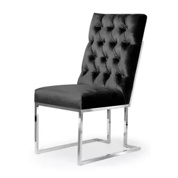 Scaun tapitat Paul negru/silver - H97 cm imagine