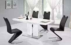 Scaun tapitat piele H-090 negru - H 102 cm imagine