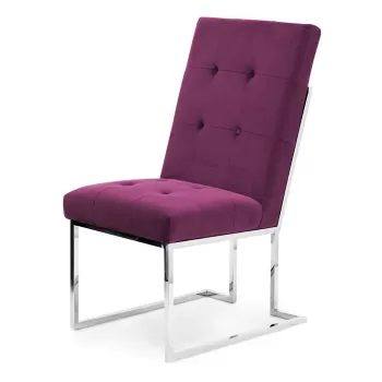 Scaun tapitat Pierre burgundy/silver - H97 cm imagine