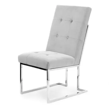 Scaun tapitat Pierre gri/silver - H97 cm imagine