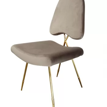 Scaun tapitat Salvadore bej/gold - H93 cm imagine