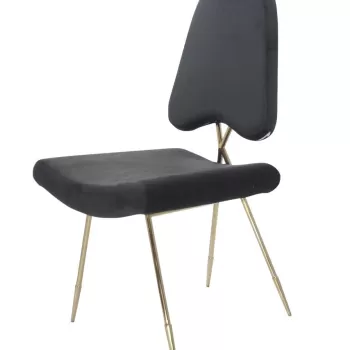 Scaun tapitat Salvadore negru/gold - H93 cm imagine