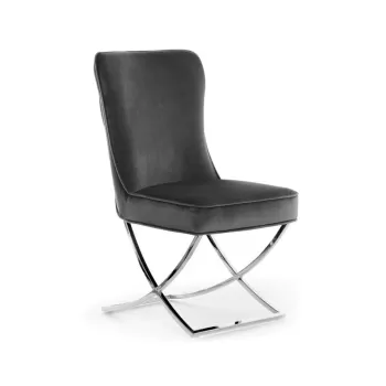 Scaun tapitat Scarlet gri inchis/silver h97 cm imagine