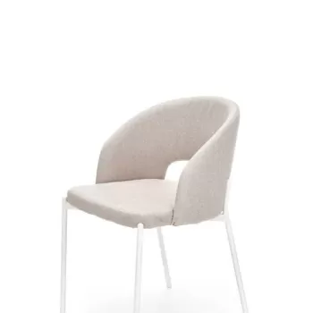Scaun textil K486 bej-alb - H 77 cm imagine