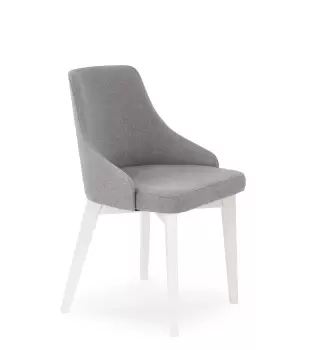 Scaun textil Toledo gri-alb - H 82 cm imagine