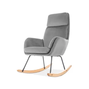 Scaun tip balansoar Hoover Velvet Gri - l70 x A49 x h106 cm imagine