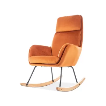 Scaun tip balansoar Hoover Velvet Portocaliu - l70 x A49 x h106 cm imagine