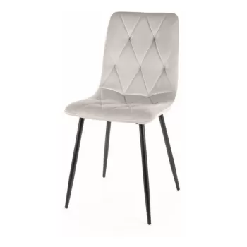 Scaun Tom velvet gri deschis Blu03 imagine