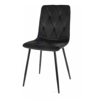 Scaun Tom velvet negru Blu19 imagine