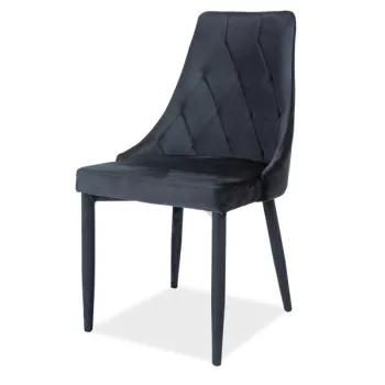 Scaun Trix velvet negru Blu19 imagine