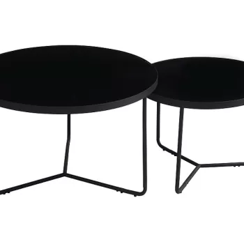 Set 2 mese de cafea Italia - Negru imagine