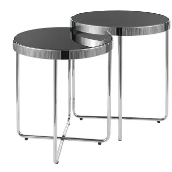 Set 2 mese de cafea Saga negru/argintiu imagine