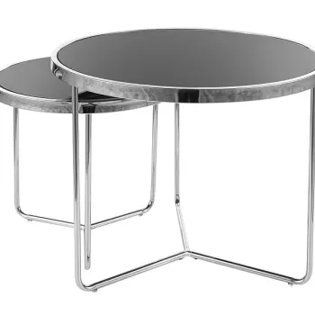 Set 2 mese de cafea Salva negru/argintiu imagine