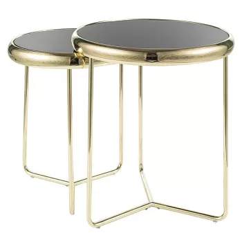 Set 2 mese de cafea Scarlet II negru/auriu imagine