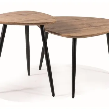 Set 2 mese de cafea Twin stejar artizan/negru imagine