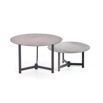 Set 2 mese de cafea Twins - d 70-60 x h 43-30 cm imagine