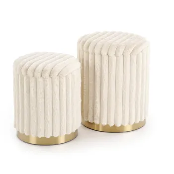 Set 2 tabureti Fido crem/auriu imagine