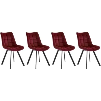 Set 4 scaune K332 velvet bordo imagine