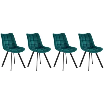 Set 4 scaune K332 velvet turcoaz imagine