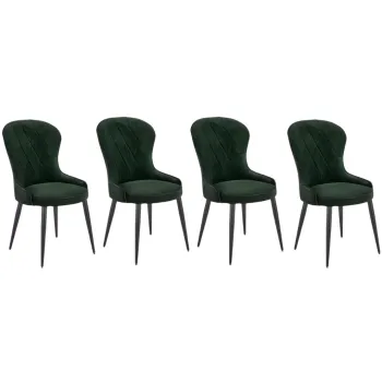 Set 4 scaune K366 velvet verde imagine