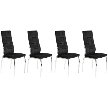 Set 4 scaune K416 velvet negru imagine