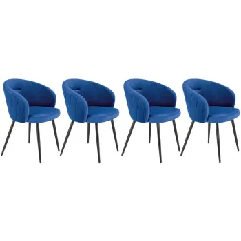 Set 4 scaune K430 velvet bleumarin imagine