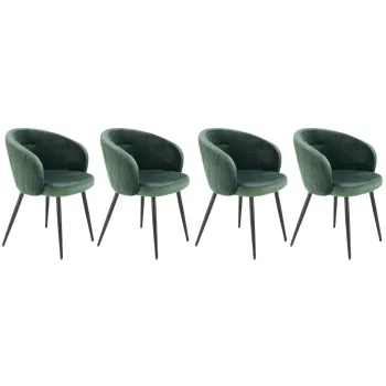 Set 4 scaune K430 velvet verde imagine