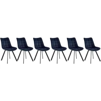 Set 6 scaune K332 velvet bleumarin imagine