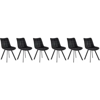 Set 6 scaune K332 velvet negru imagine