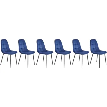 Set 6 scaune K417 velvet bleumarin imagine