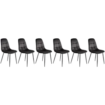 Set 6 scaune K417 velvet negru imagine