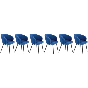 Set 6 scaune K430 velvet bleumarin imagine