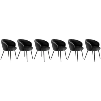 Set 6 scaune K430 velvet negru imagine