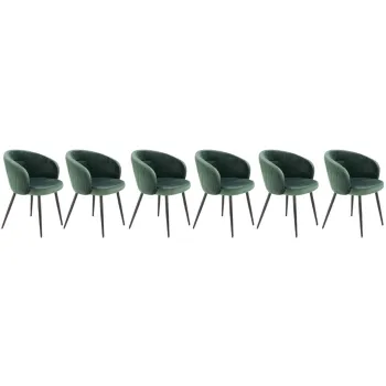 Set 6 scaune K430 velvet verde imagine