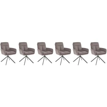 Set 6 scaune rotative K536 stofa gri imagine