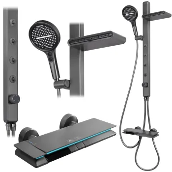 Set baterie de dus Karl titanium imagine