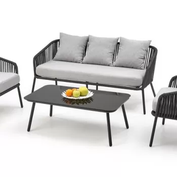 Set canapea + 2 fotolii + masa de cafea Rocca imagine