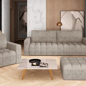 Set canapea extensibila Lazaro + fotoliu + taburet Dora 21 imagine