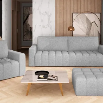 Set canapea extensibila Lazaro + fotoliu + taburet Grande 81 imagine